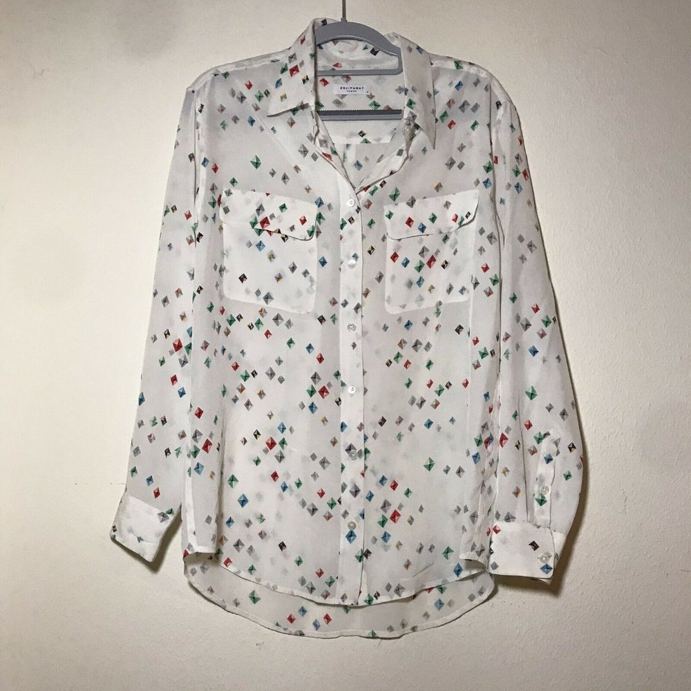 Equipment Femme Q350-E035 Button Up Long Sleeve